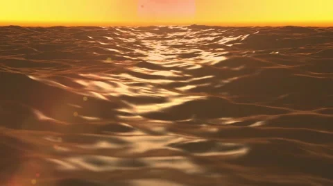 Dark Water Waves in the evening Sun 動画素材 52291556