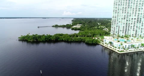 Dark waters in Ft Myers Stock Footage 171429904