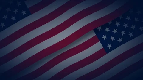 Dark Waving American Flag Background for Patriot Day and Memorial Day Remem.. Stock Footage 341944347