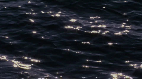 Dark wavy deep sea ocean loopable Stock Footage 144491