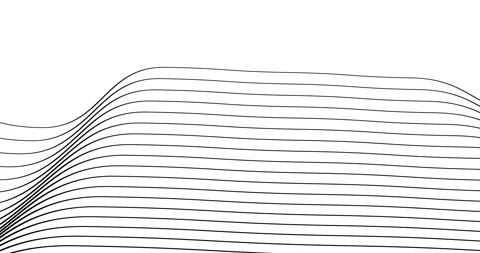 Dark wavy lines motion background. dynamic abstract line waving loop line. Metav Stock Footage 241116832