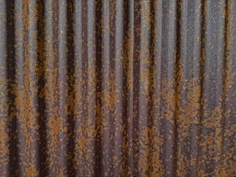 Dark Wavy Rusted Tin Background Foto stock