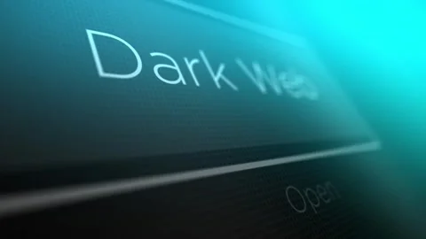 Dark Web Button on a Computer or Phone is Activated Video stock 346380449