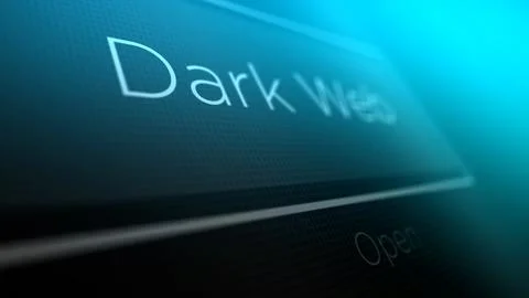 Dark Web Button on a Computer or Phone is Activated0 Stock Illustration
