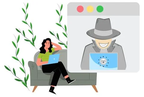 Dark Web Concept Illustration Stock Illustration