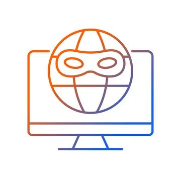 Dark web gradient linear vector icon Stock Illustration