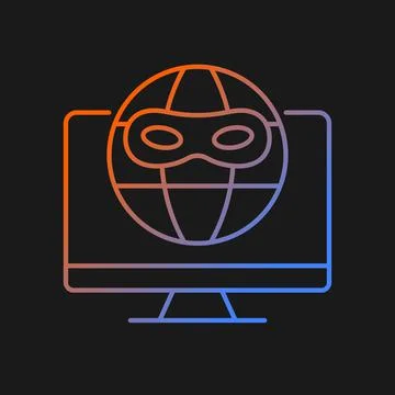 Dark web gradient vector icon for dark theme Ilustración de archivo