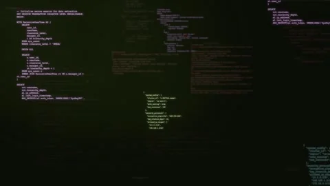 Dark Web Hacker Interface Neon Green Background Stock Footage 345689031
