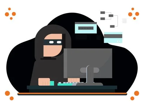 Dark Web Sentry Concept Illustration Stock Illustration