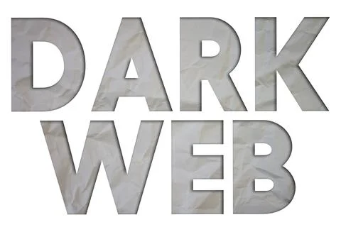 Dark Web text with Torn, Crumpled White Paper on colored background. Stock Photos