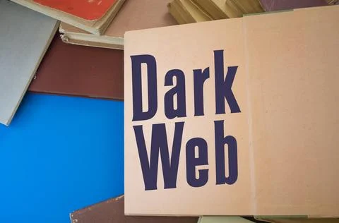 Dark Web word in opened book with vintage, natural patterns old antique pap.. 스톡 사진