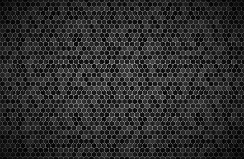 Dark widescreen background with hexagons with different transparencies Stock Illustration