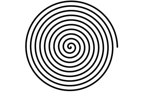 Dark winding curve on a light backdrop perfect as an idea for trance or mov.. Иллюстрация