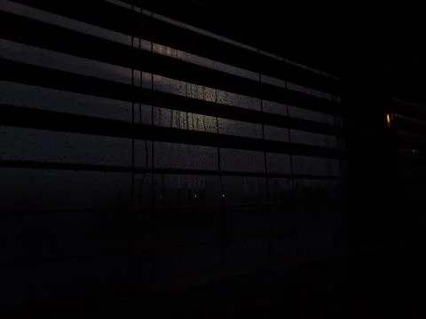 Dark Window Blinds Stock Photos