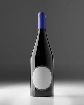 Dark wine bottle Stock Illustration
