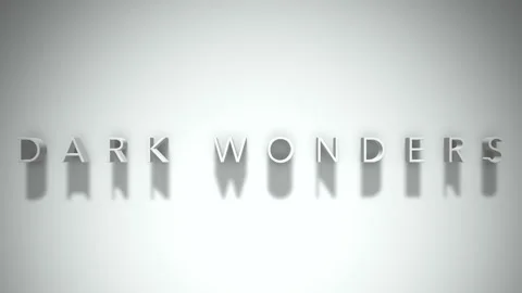 Dark wonders 3D title animation with shadows on a white background Stock Footage 297904802