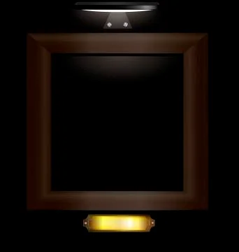 Dark wooden frame Illustrazione stock