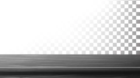 Dark Wooden Table Top Vector. Empty Stand For Display Your Products. Isolated On Stock Illustration
