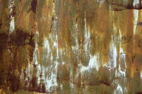 Dark worn rusty metal texture background. green aged iron surface abstract gr Stock Photos
