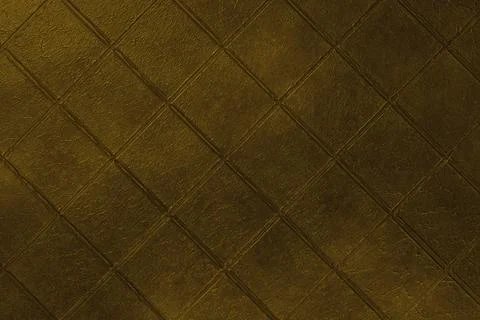 Dark yellow ceramic tile texture, background. Square diagonal geometric pat.. Stock Photos
