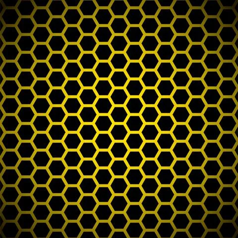 Dark yellow honeycomb background texture vector. Modern honeycomb background Stock Illustration
