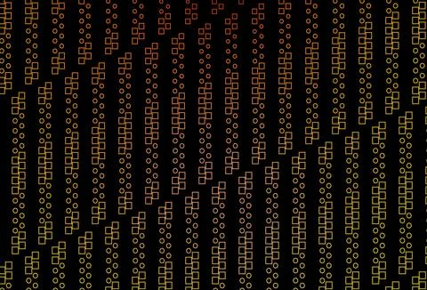 Dark Yellow, Orange vector backdrop with lines, rectangles. Stock Illustration