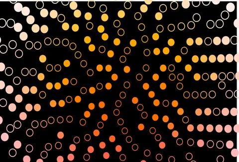 Dark Yellow, Orange vector background with bubbles. Stock Illustration