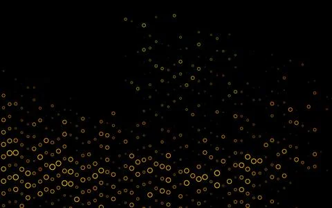 Dark Yellow, Orange vector background with bubbles. Stock Illustration