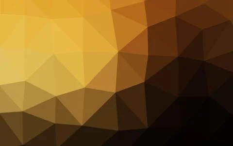 Dark Yellow, Orange vector blurry triangle pattern. Stock Illustration