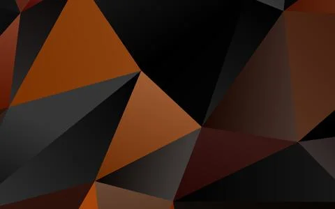 Dark Yellow, Orange vector blurry triangle pattern. Stock Illustration
