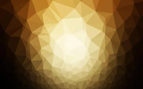 Dark Yellow, Orange vector blurry triangle pattern. Stock Illustration