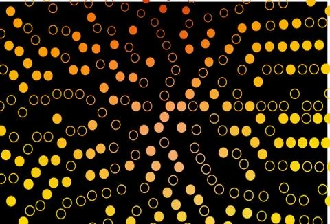 Dark Yellow, Orange vector pattern with spheres. Stock Illustration