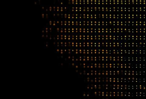 Dark Yellow, Orange vector pattern with symbol of cards. Stock Illustration