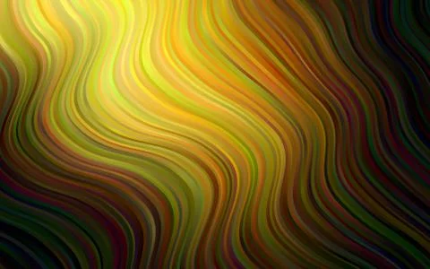 Dark Yellow, Orange vector pattern with bubble shapes. Stock Illustration
