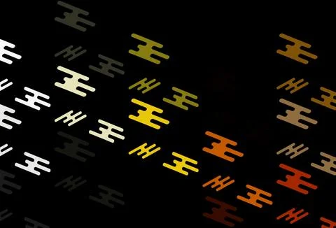 Dark Yellow, Orange vector pattern with narrow lines. Stock Illustration