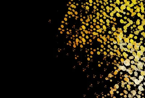 Dark Yellow, Orange vector pattern with lamp shapes. Stock Illustration