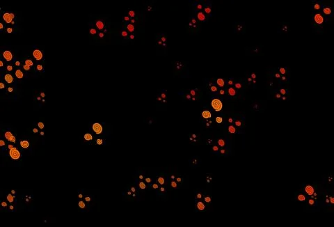 Dark Yellow, Orange vector pattern with liquid shapes. Stock Illustration