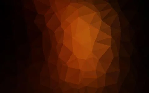 Dark Yellow, Orange vector polygonal background. Illustrazione stock