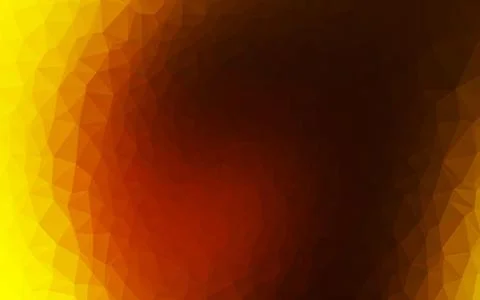 Dark Yellow, Orange vector polygonal pattern. Stock Illustration