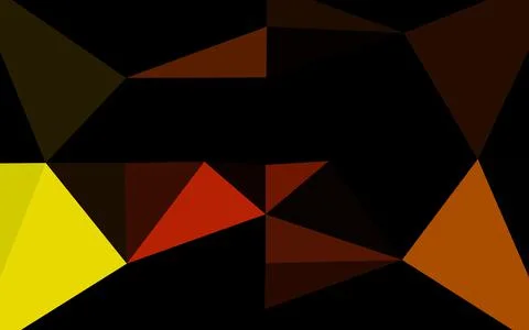 Dark Yellow, Orange vector polygonal pattern. Stock Illustration