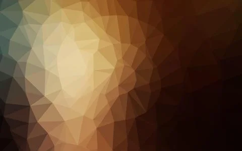 Dark Yellow, Orange vector shining triangular background. Stockillustratie