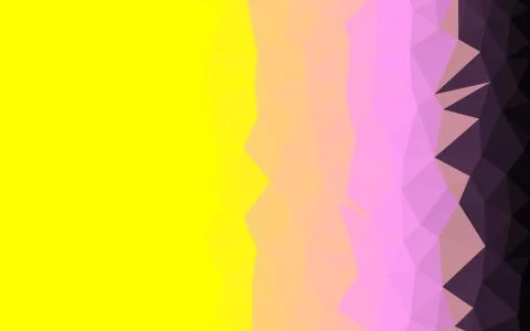 Dark Yellow, Purple, Black triangular low poly, Mosaic pattern Background, Ve Stock Photos