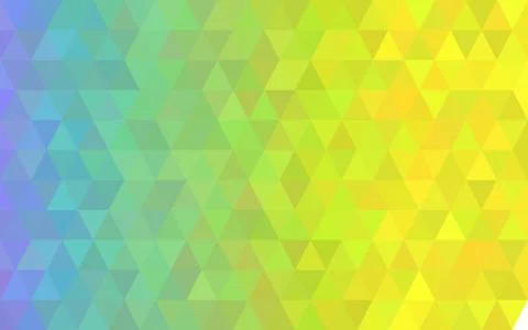 Dark Yellow, Purple, Green triangular low poly, Mosaic pattern Background, Ve Stock Photos