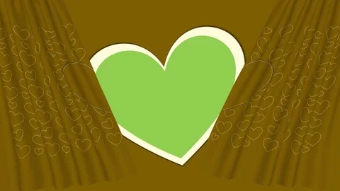 Dark Yellow Special Message motion curtain card of Empty Lime screen Stock Footage 102838359