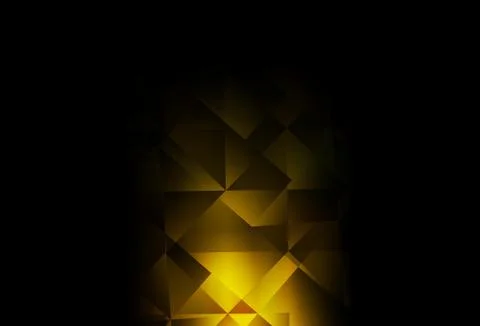 Dark Yellow vector abstract polygonal pattern. Illustrazione stock