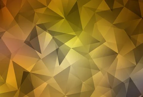 Dark Yellow vector abstract polygonal pattern. Illustrazione stock