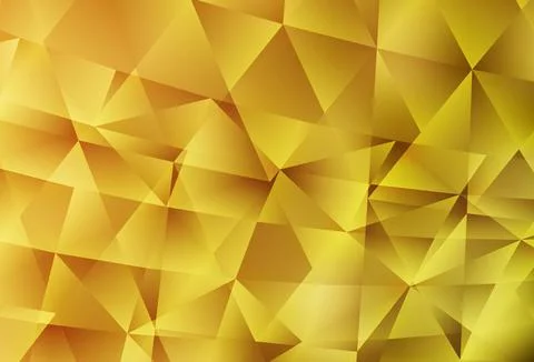 Dark Yellow vector abstract polygonal pattern. Stock Illustration