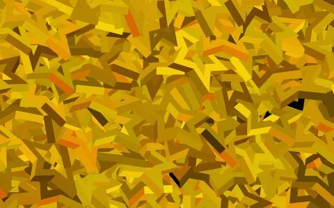 Dark Yellow vector backdrop with lines, triangles. Stock Illustration