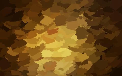 Dark Yellow vector background with abstract shapes. Stock Illustration