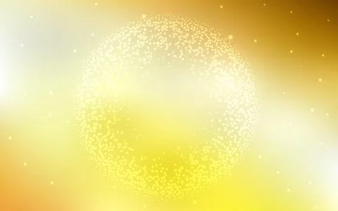 Dark Yellow vector background with astronomical stars. Stock Illustration